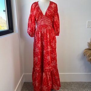 Free People Golden Hour Dress in Red